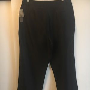 Black Silk Straight Pant